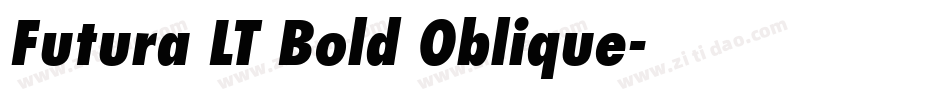 Futura LT Bold Oblique字体转换